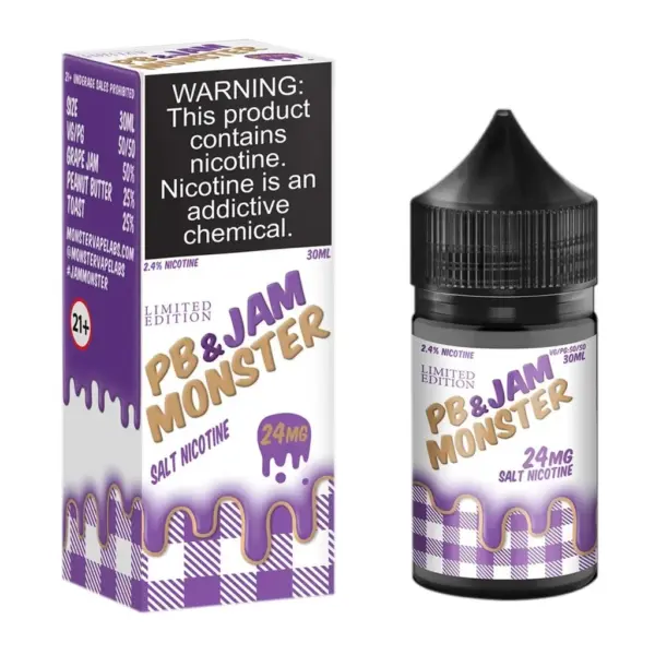 Pb &Amp;Jam Monster Salt - Grape - 30 Ml